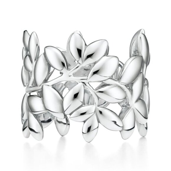 Authentic!Tiffany & Co Paloma Picasso olive leaf ring, size 7 - Picture 1 of 5